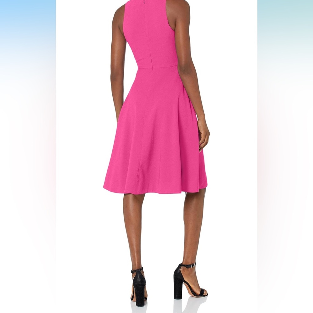 Elegant Pink Sleeveless Dress - Picture 3 of 4